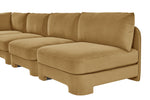 Hammond - Velvet Performance Fabric Upholstered 7 Piece Armless Sectional