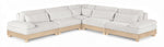 Turin - Chenille Fabric Upholstered Modular Sectional - White