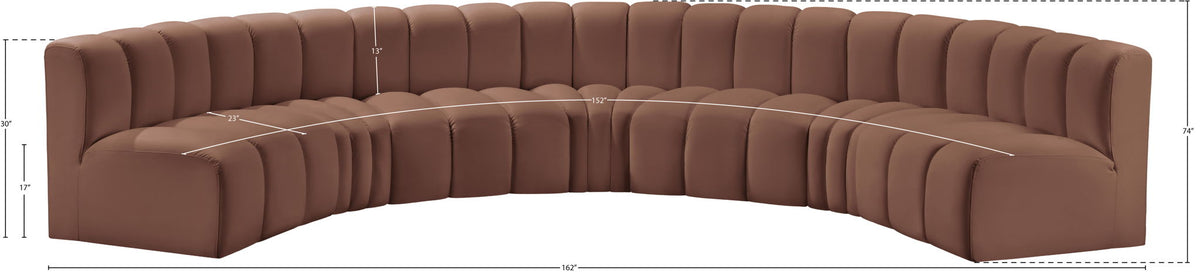 Arc - Faux Leather 7 Piece U-Shaped Modular Sofa