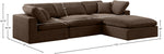 Comfy - 4 Piece Velvet Modular Sectional With Chaise