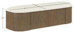 Velden - Upholstered Storage Bench With Stained Brown Base