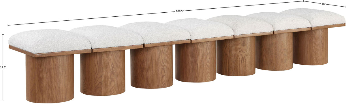 Pavilion - 7 Piece Modular Bench With Brown Base