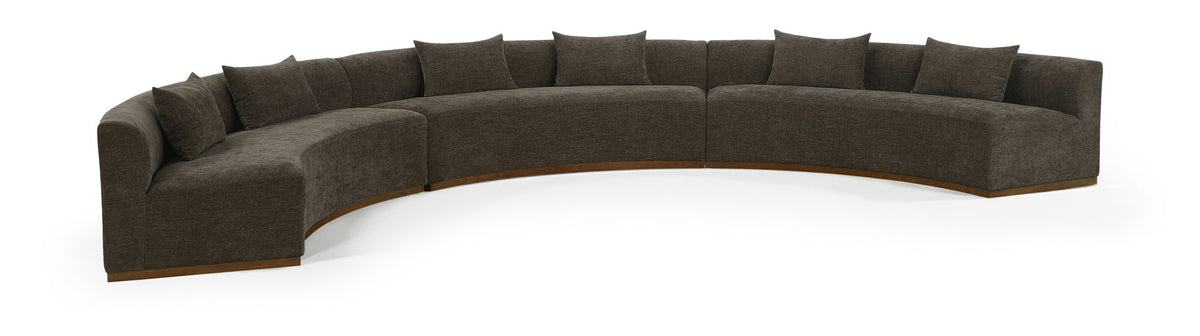 Avanti - Chenille Fabric Upholstered 3 Piece Modular Sectional