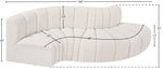 Arc - Boucle Fabric 4 Piece L-Shaped Modular Sofa