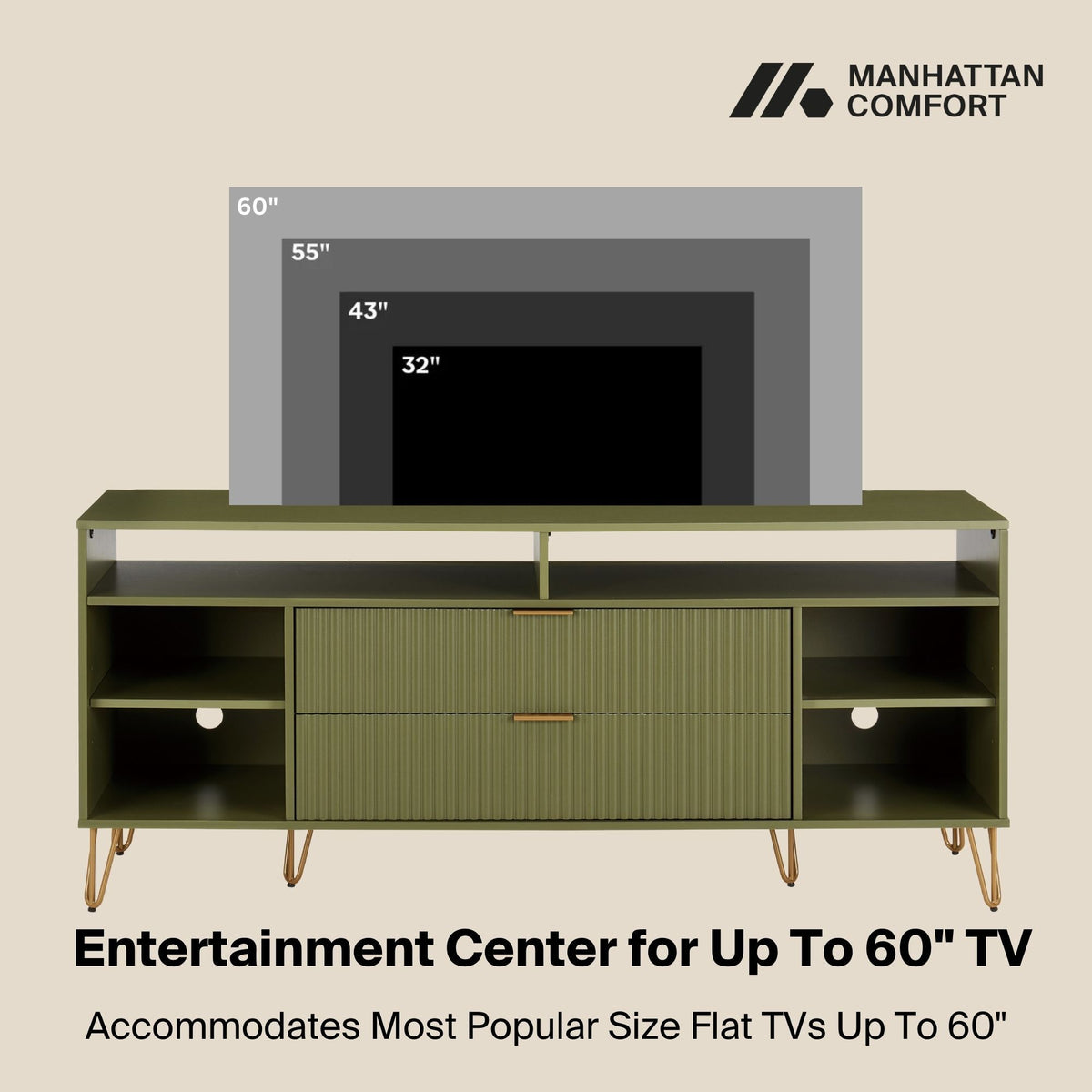 Manhattan Dumbo - Fluted TV Stand