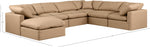 Indulge - Faux Leather 7 Piece Modular Sectional - Tan