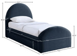 Andaz - Chenille Fabric Upholstered Trundle Bed