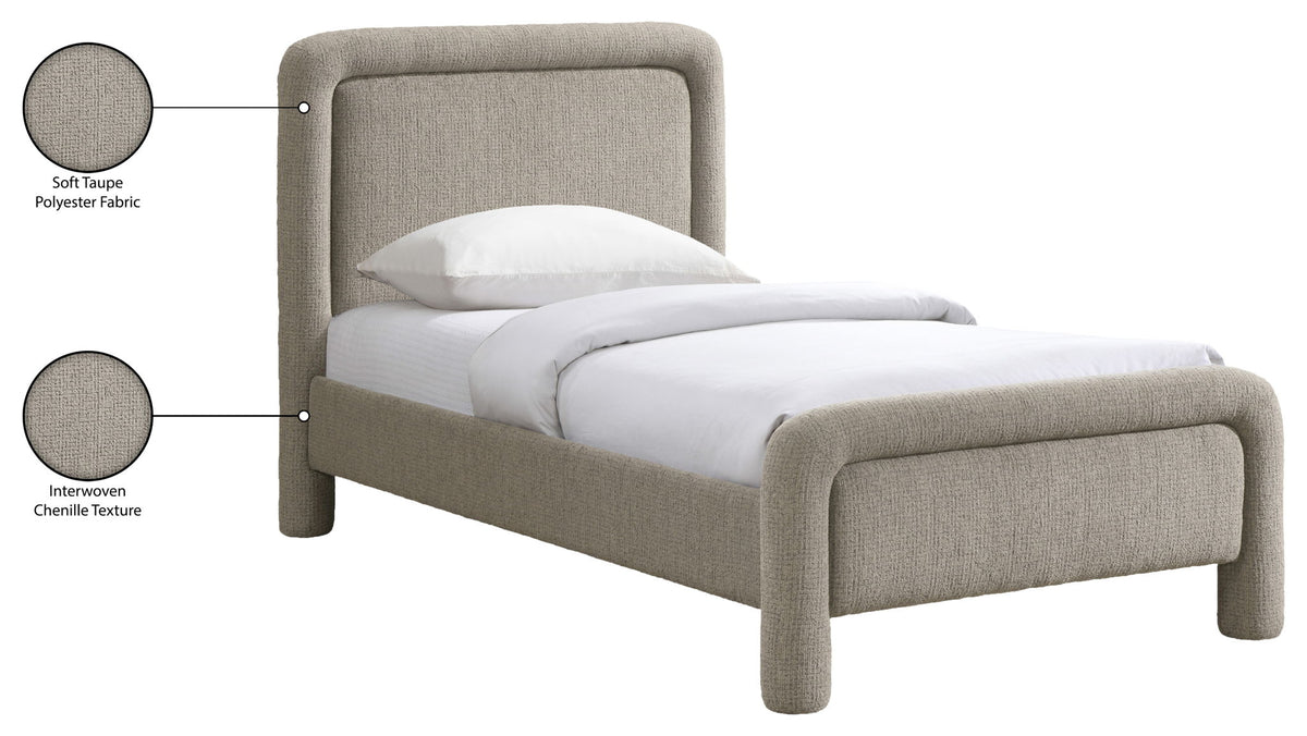 Baylor - Fabric With Interwoven Chenille Upholstered Bed
