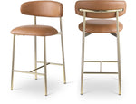 Lupita - Counter Stool With Brushed Gold Frame (Set of 2)