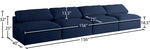 Serene - Modular Armless 4 Seat Sofa