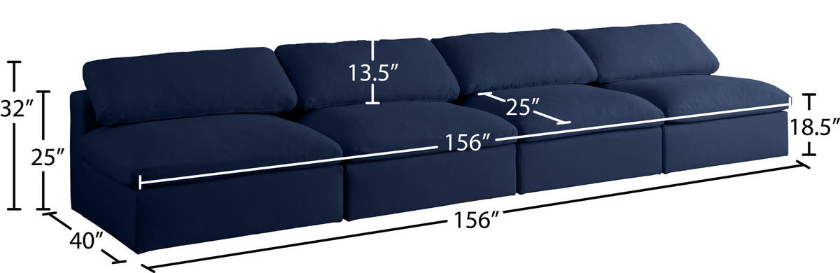 Serene - Modular Armless 4 Seat Sofa