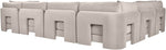 Hammond - Velvet Performance Fabric Upholstered 6 Piece Corner Sectional