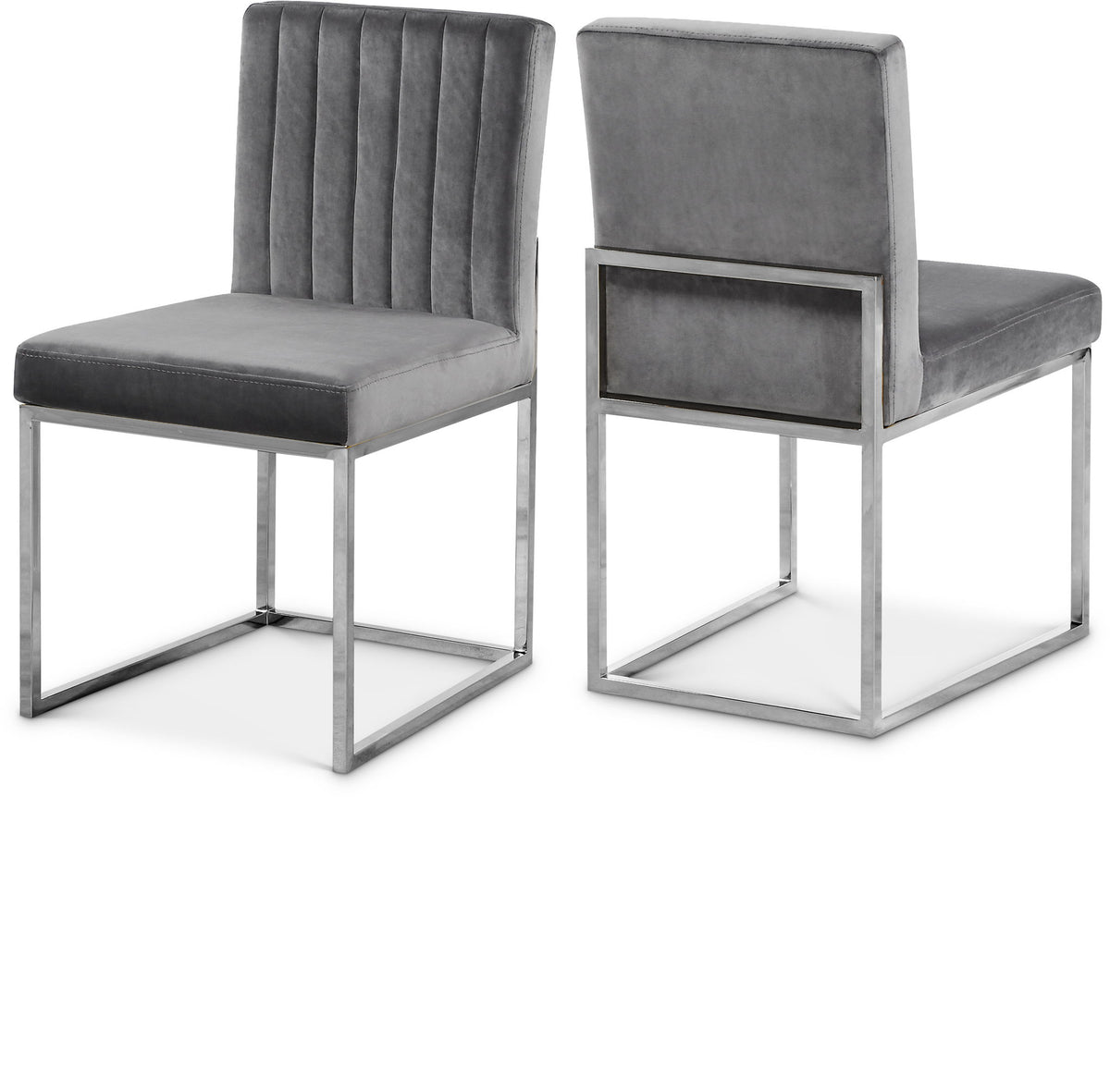 Giselle - Dining Chair with Chrome Base (Set of 2)
