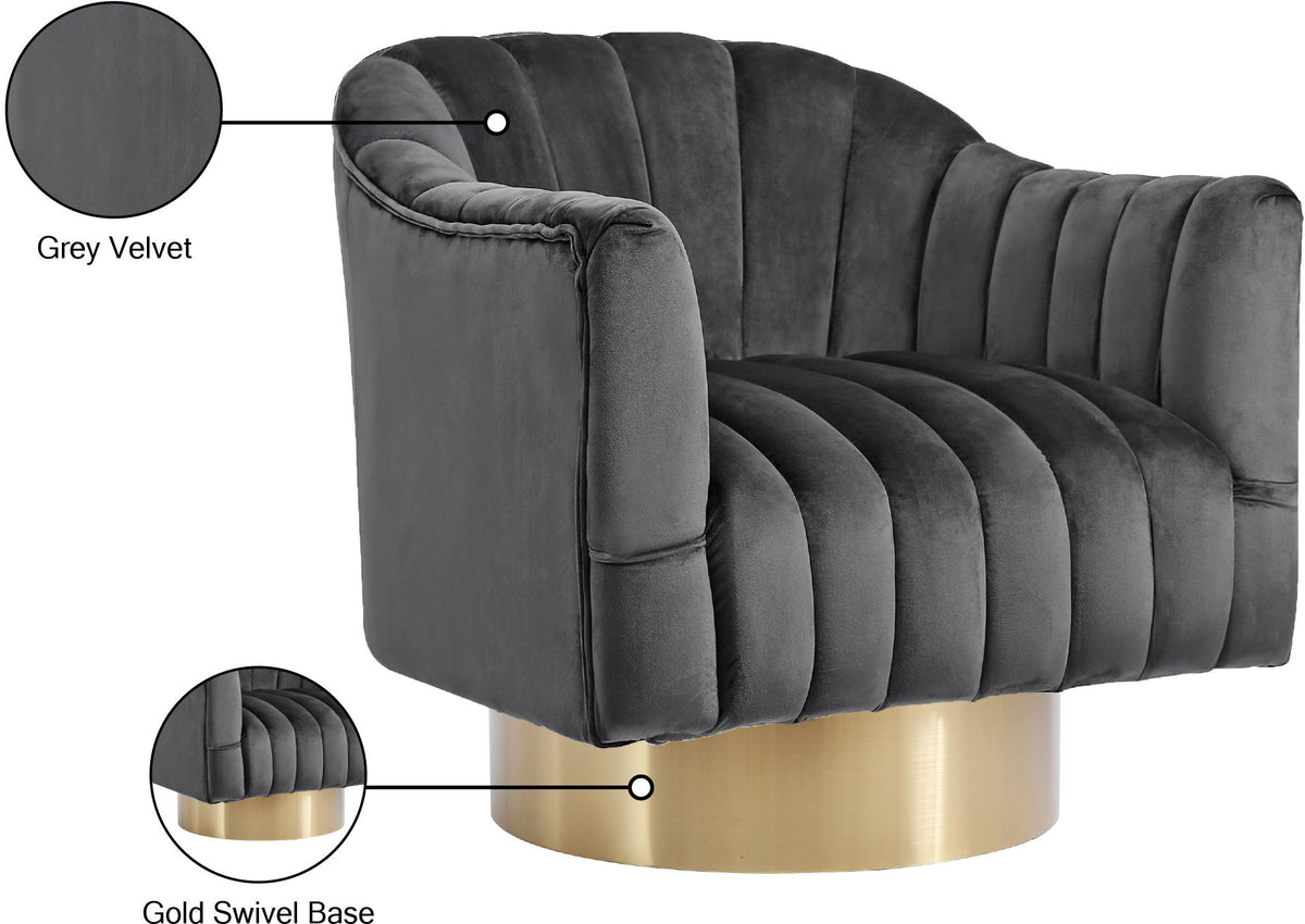 Farrah - Accent Chair with Gold Base