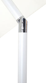 Fiji - Aluminum Patio Umbrella With Square Teak And White Base