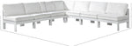 Nizuc - Outdoor Patio 7 Piece Modular Sectional With White Frame