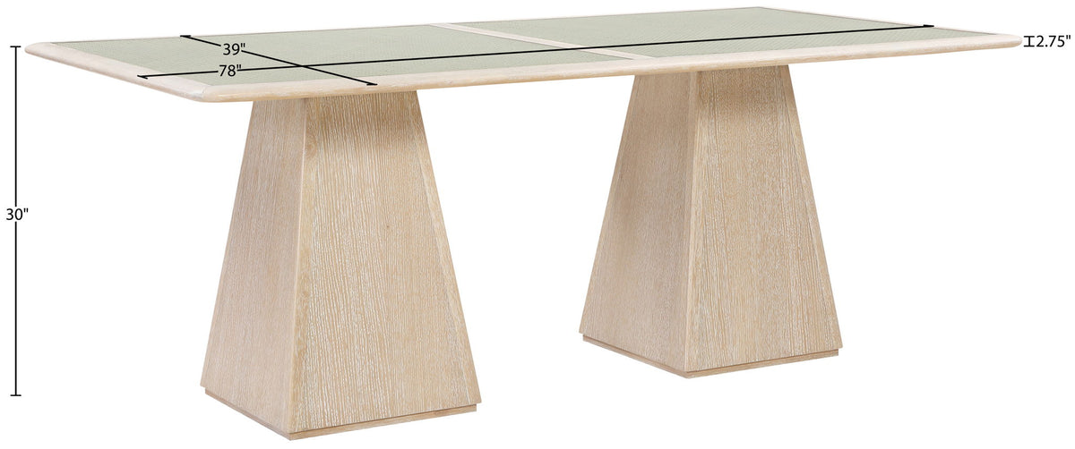 Atrium - Glass Top And Wood Base Dining Table
