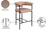 Malin - Faux Leather Counter Stool (Set of 2) - Tan