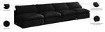Plush - Modular Armless 4 Seat Sofa