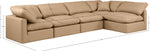 Indulge - Faux Leather 5 Piece Modular Sectional - Tan