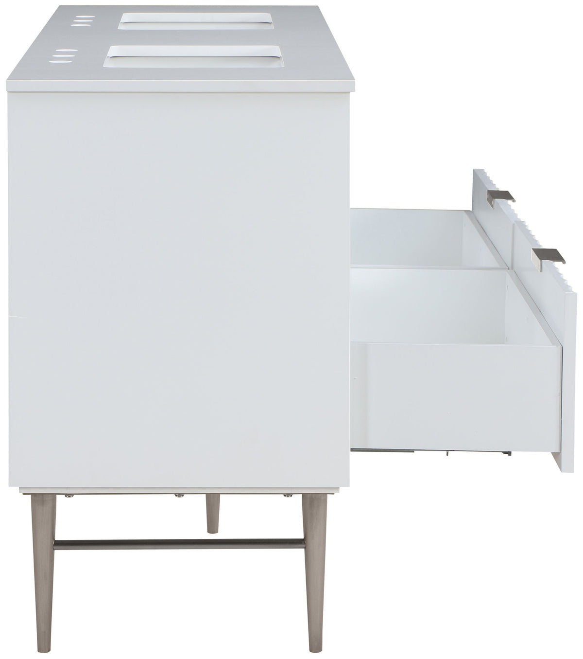 Modernist - Bathroom Vanity With Chrome Legs