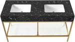 Marmo - Engineered Marble Bathroom Vanity With Gold Base