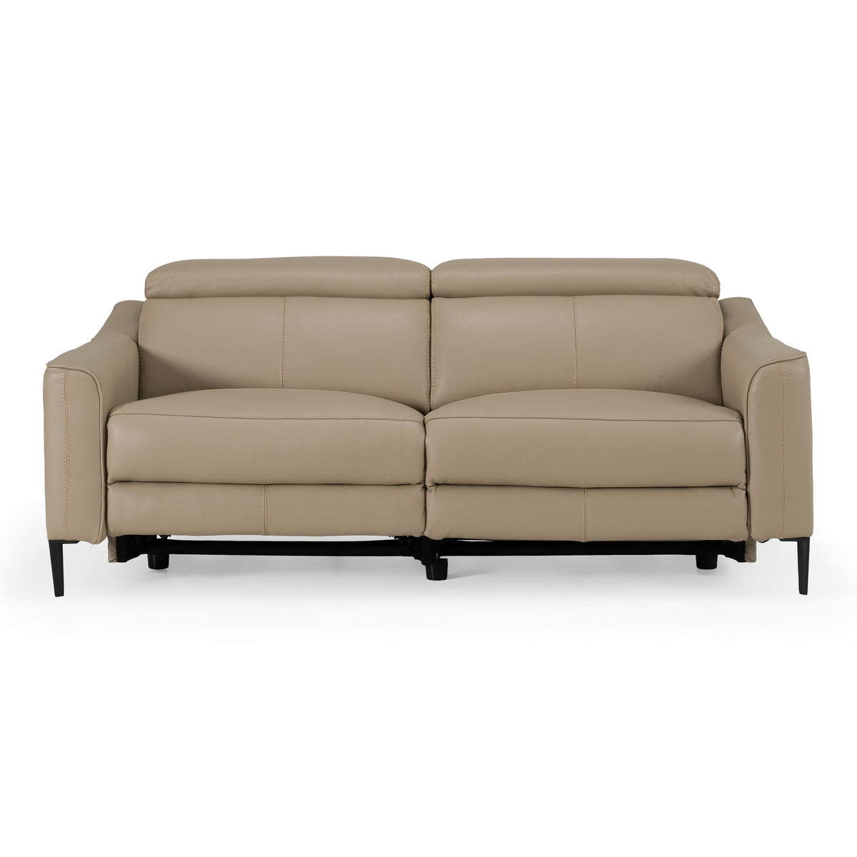 Eden - Modern Taupe Leather Sofa With 2 Recliners by VIG Furniture - View 1