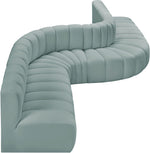 Arc - Faux Leather 8 Piece Curved Modular Sofa