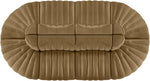 Rummi - Oval Velvet Performance Fabric Upholstered 8 Piece Modular Sectional