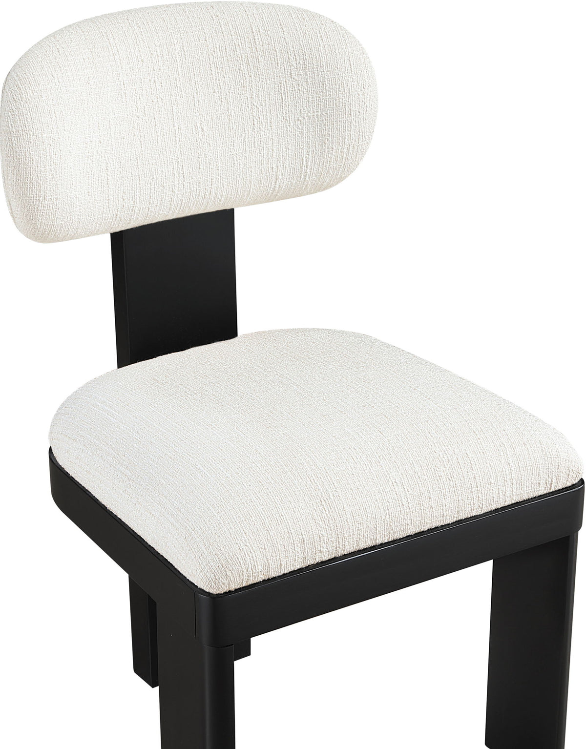 Timbra - Linen Textured Fabric Upholstered Dining Chair (Set of 2) - Black Base