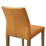 Elyza - Full Back Top Grain Leather Upholstered Wood Dining Chairs (Set of 2)