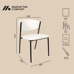 Manhattan Drift - Vegan Leather Metal Side Chair (Set of 4)