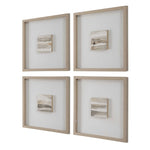Studying Sepia - Hand Painted Canvases (Set of 4) - Light Brown