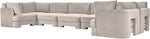 Hammond - Velvet Performance Fabric Upholstered 7 Piece U-Shaped Sectional