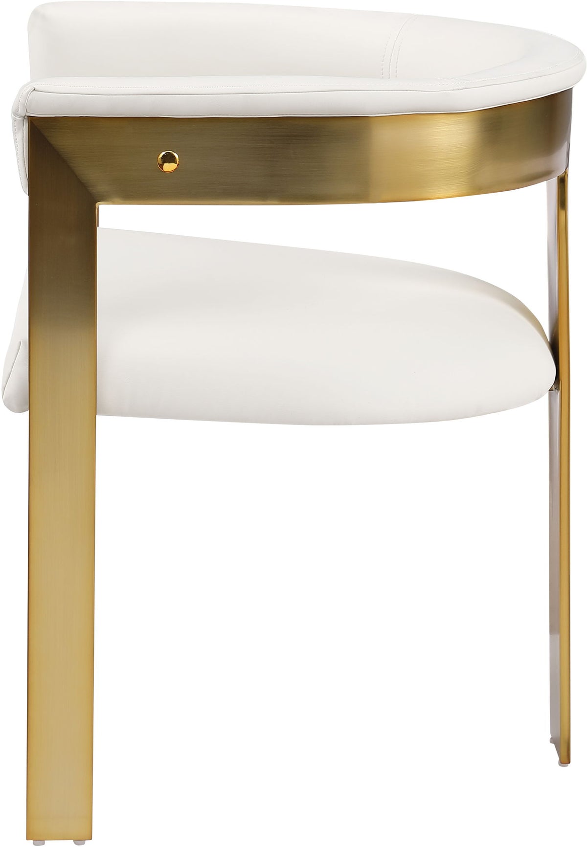 Romeo - Faux Leather Dining Chair With Gold Base (Set of 2)