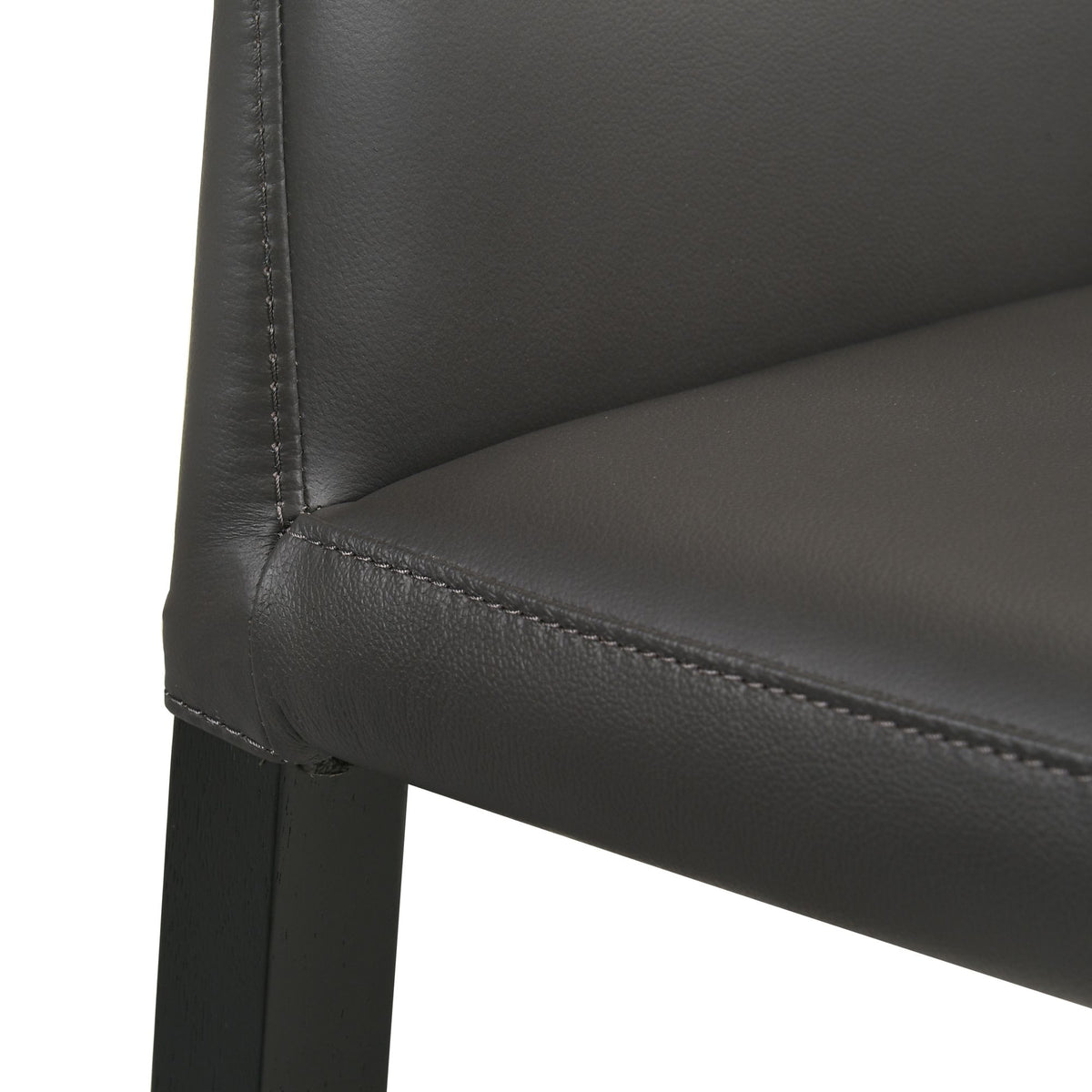 Elyza - Full Back Top Grain Leather Upholstered Wood Dining Chairs (Set of 2)