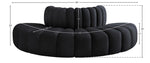 Arc - Velvet 4 Piece Modular Sofa