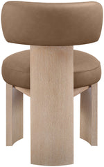 Atelier - Vegan Leather Upholstered Dining Chair (Set of 2) - Painted Natural Frame