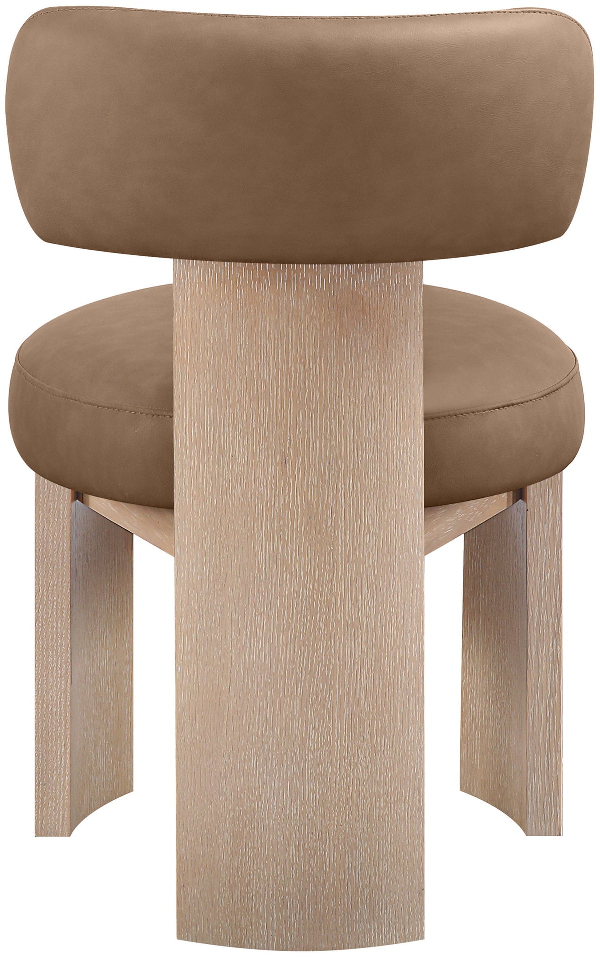 Atelier - Vegan Leather Upholstered Dining Chair (Set of 2) - Painted Natural Frame