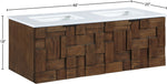 Leonardo - Engineered Stone And Solid Wood 24" Wall Mounted Bathroom Vanity