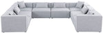 Cube - Linen 8 Piece Modular Sectional