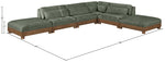 Turin - Chenille Fabric Upholstered Modular Sectional - Green