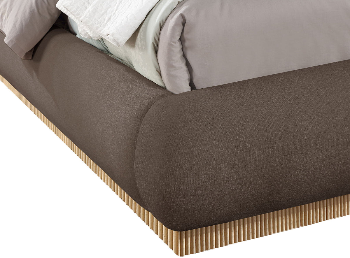 Rigby - Linen Bed With Natural Base