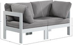Nizuc - Outdoor Patio 2 Seat Modular Sofa With White Frame