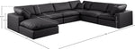 Comfy - 7 Piece Faux Leather Modular Sectional With Chaise