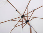 Fiji - Aluminum Patio Umbrella With Square Black And Teak Base