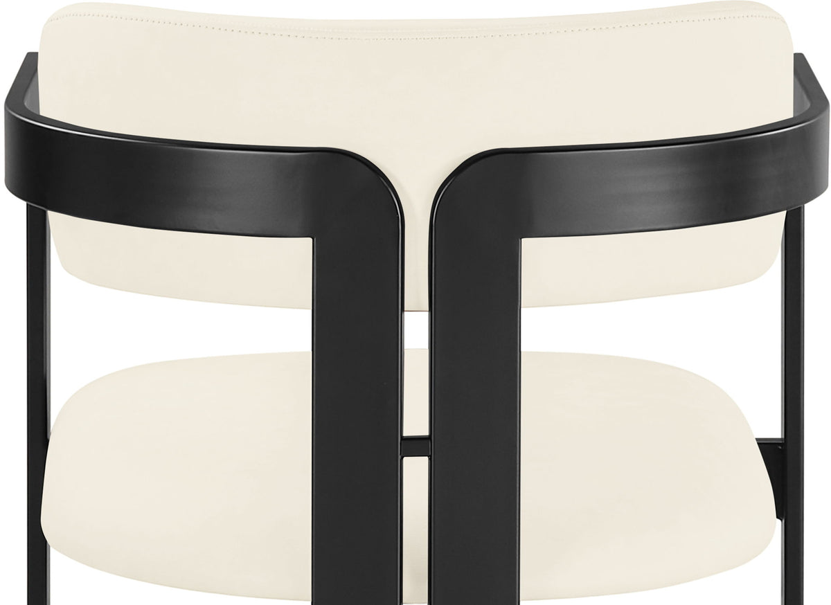 Aurum - Vegan Leather Upholstered Dining Chair With Graphite Black Base (Set of 2)