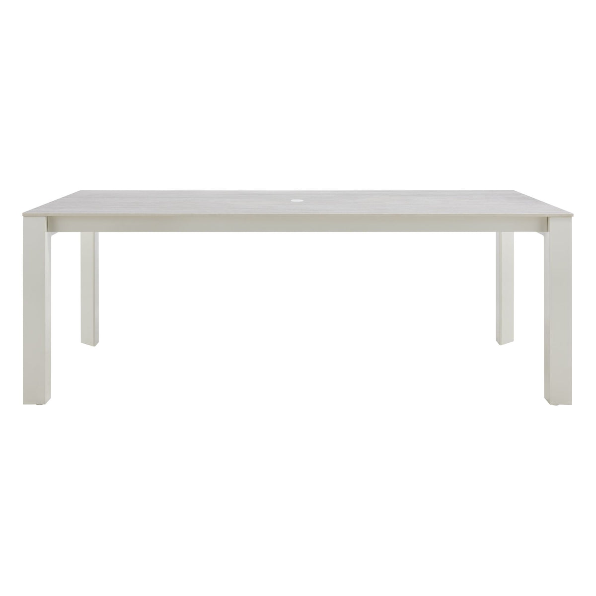 Breeze - Powder Coated Metal Rectangle Outdoor Dining Table With Sintered Stone Table Top - Cream