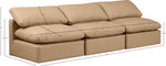 Indulge - Faux Leather 3 Piece Modular Armless Sofa - Tan