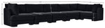 Hammond - Velvet Performance Fabric Upholstered 6 Piece L-Shaped Sectional